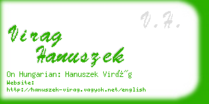 virag hanuszek business card
